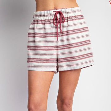 B 714. NWT Easel Yarn Dyed Striped Shorts -Size Small