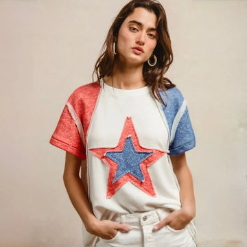 NWT BiBi French Terry Fourth of July Top