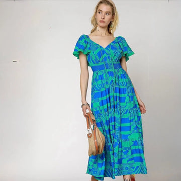 NWT Umgee Floral Printed Maxi Dress