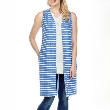 C 851. NWT Yak & Yeti Split Side Sleeveless Cardigan - Size Medium/Large (will fit XL)