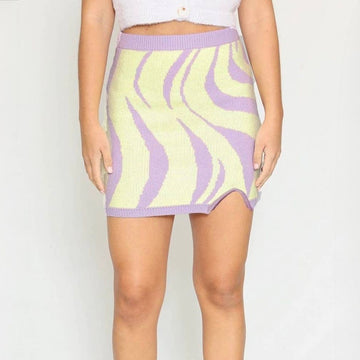 B 828. A Whole World of Good Wave Sweater Skirt - Size Small