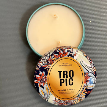 Tropic Scented Tin Candle - Scent Peach Oolong