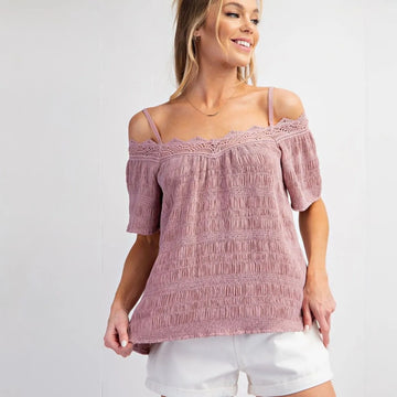NWT Easel Textured Chiffon Top