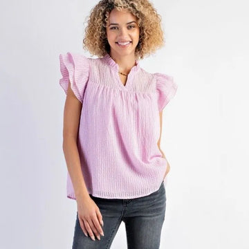 NWT Easel Textured Crepe Woven Top