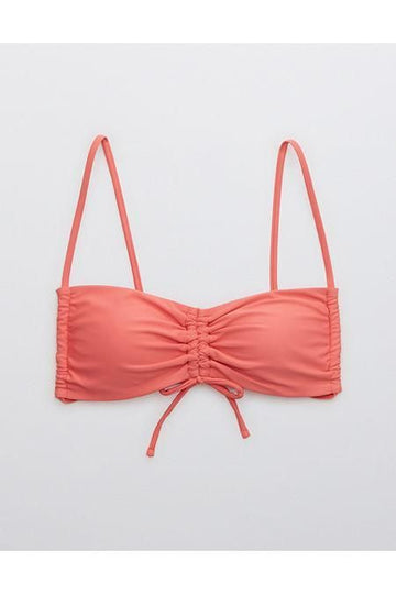 B 707. NWT Aerie Ruched Bandeau Bikini Top MSRP $34.95 - Size Small