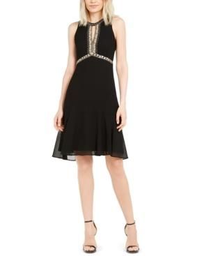 B 830. Nanette Lepore Embroidered Beaded Dress MSRP $498 - Size 4 (Small)
